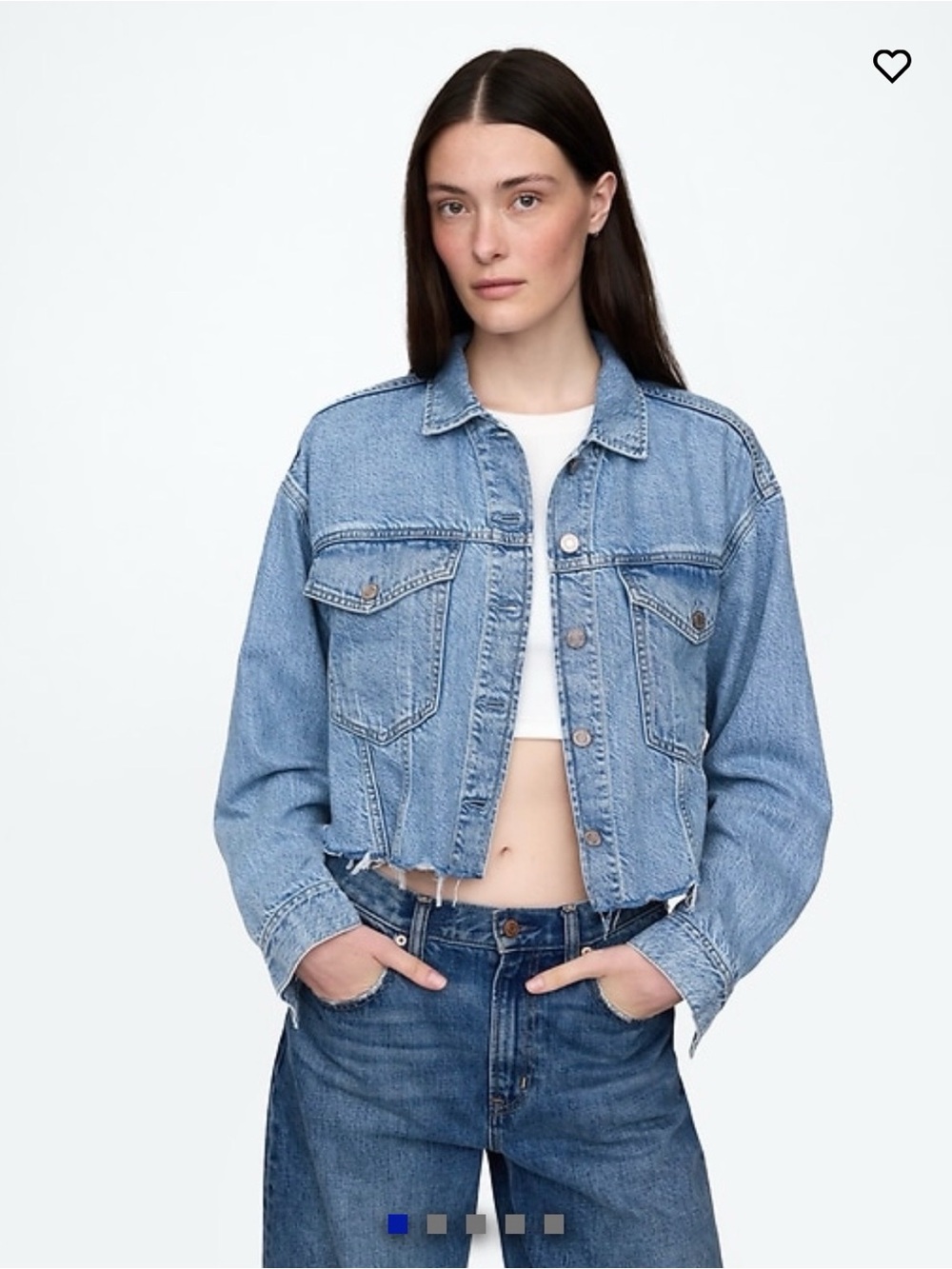 Gap UltraSoft Icon Denim Crop Jacket NWT Women’s Size XS
